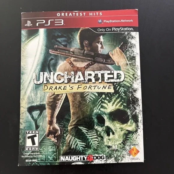 Uncharted: Drakes Fortune PS3 Sony PlayStation 3 Game (Greatest Hits, Cardboard)