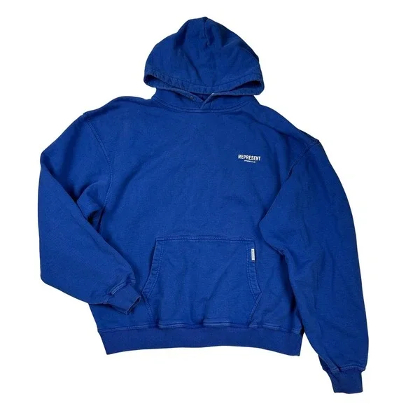 REPRESENT‎ Owners Club Royal Blue Cotton Hoodie Mens Size Large