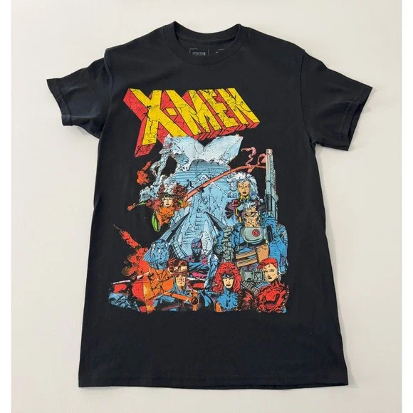 Marvel X-Men Comic‎ Graphic T-Shirt Size Small Black Vintage Style 90s Look