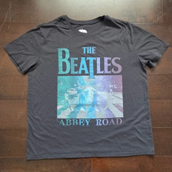 Beatles Abby Road Graphic Tshirt Sz L/12-14 Band Concert Music‎ Vintage Inspired