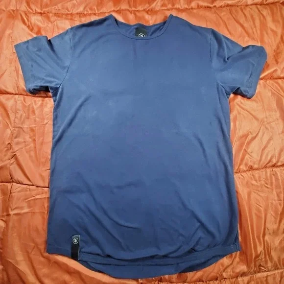 Ten10 Alto Relaxed Tee Oxford Blue Size Large - Ultra-Soft Velura 4-Way‎ Stretch