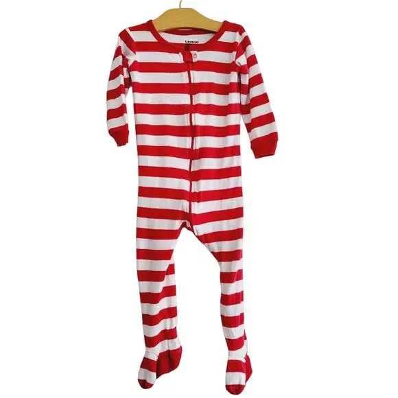 2T Leveret cotton zip up footed pajamas