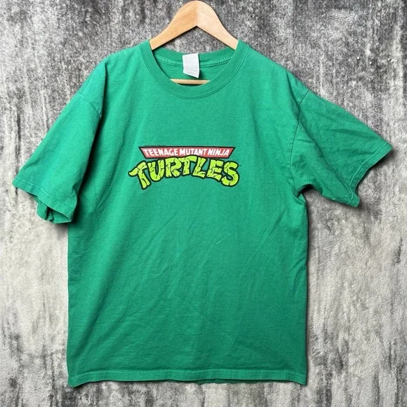 Vintage Y2K 2003 Teenage Mutant Ninja Turtles TMNT Logo T-Shirt Size Large