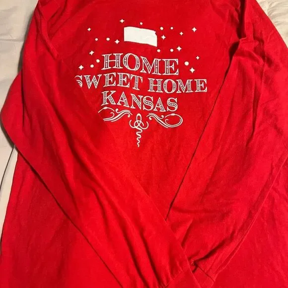 Red Long Sleeve Tee - Home Sweet Home Kansas