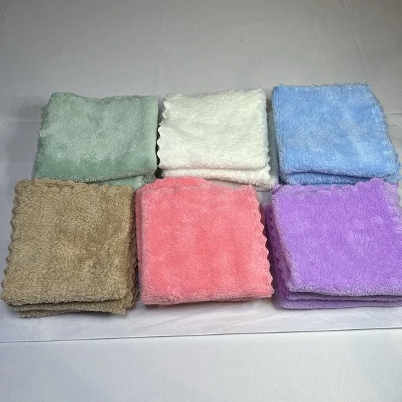 Set of 18 Poly Microfiber Face Makeup Cleaning‎ Cloths Wipes Towels 10x10 Spa