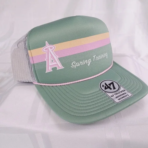 47 LA Angels Spring Training hat. Trucker style, mesh with snap back