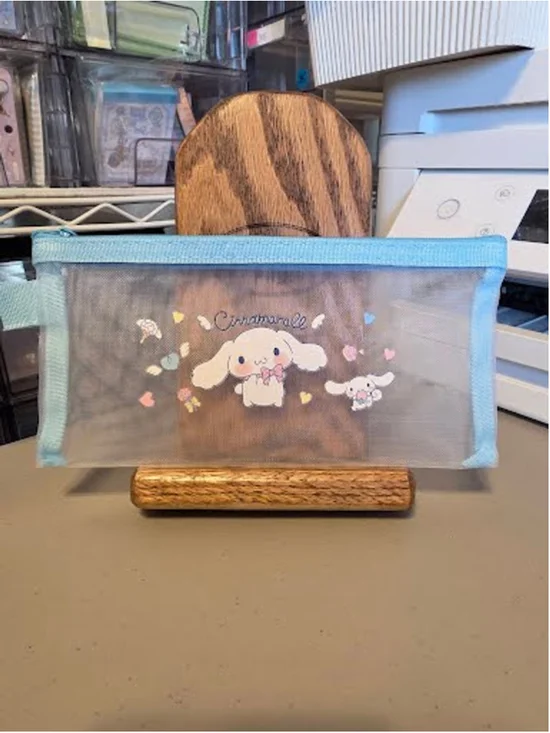 #CIN-2339 Cinnamoroll Mesh Pencil Pouch - Zippered - 8x3.5