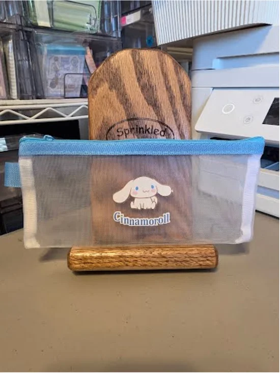#CIN-2338 Cinnamoroll Mesh Pencil Pouch - Zippered - 8x3.5