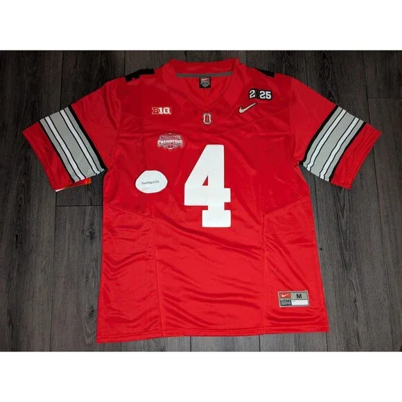 🚨Jeremiah Smith #4 Ohio Buckeyes Stitched Heritage 🏈 Jersey Men's Size Medium