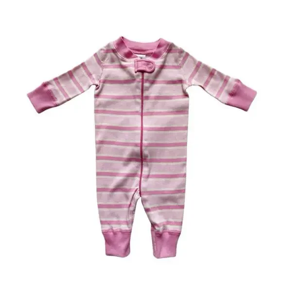 Hanna Andersson Pink Stripe Sleeper Size 0-3m