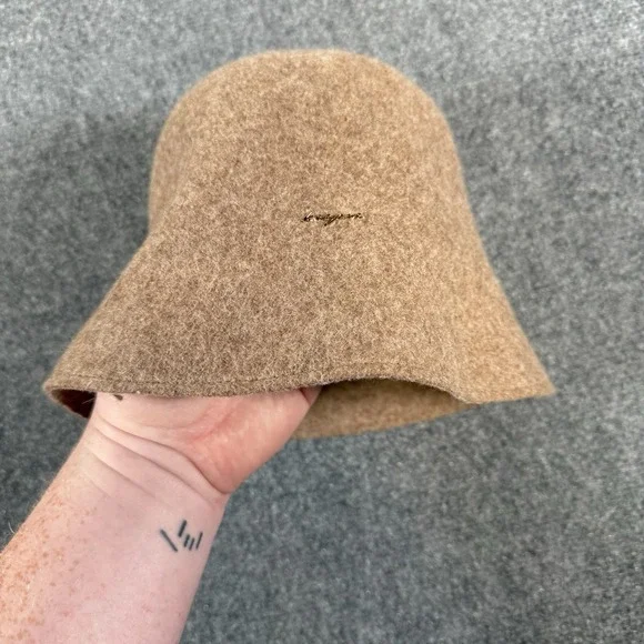 Keyone Lily Bucket‎ Hat Womens Brown Fisherman Cap Wool Outdoor