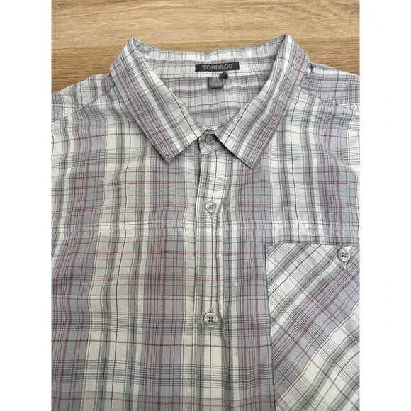 Toad&Co (Gray) Plaid Long Sleeve Button Down Shirt Mens XL