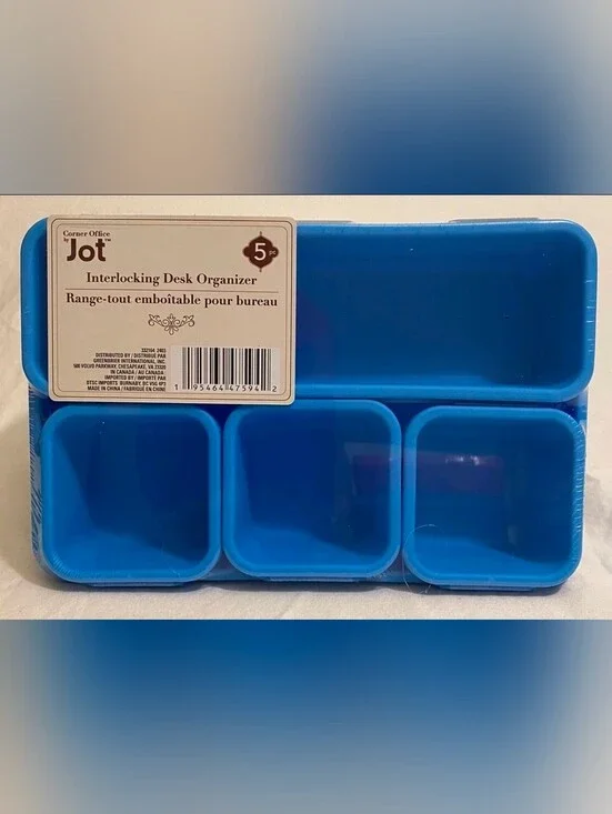 Blue 5-Piece Desk Organizer Set - BNIB