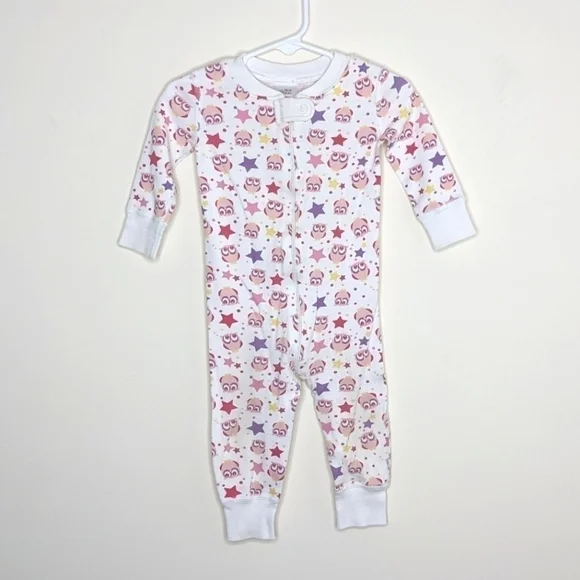 Hanna Andersson Owl Footless Onepiece Sleeper Pajama 70 9-18m