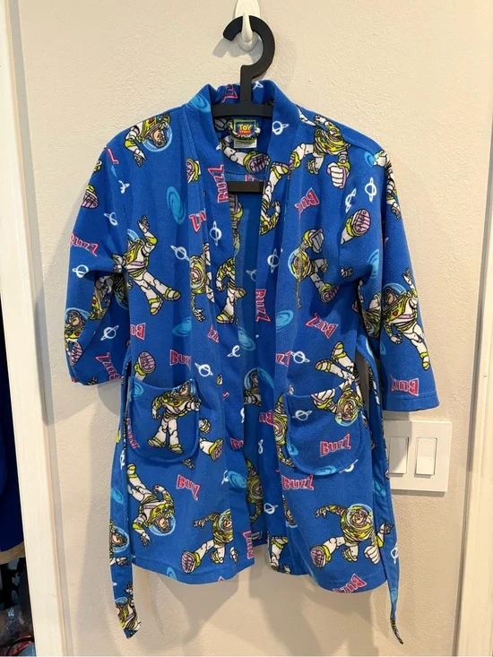 Vintage Disney Pixar Buzz Lightyear Toy Story Kids Robe Size M 6/7 EUC