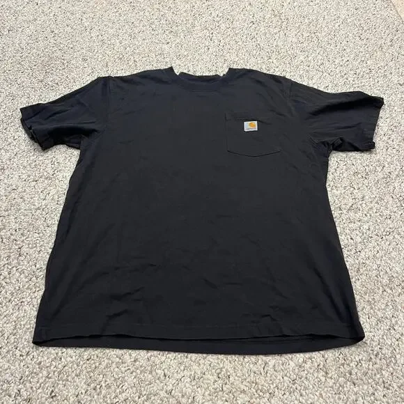 Carhartt Men's Short Sleeve Tee Sz L Loose Fit Dark Gray Cotton Workwear