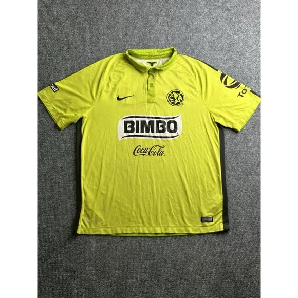 Mens Soccer Jersey Nike Club America 2014-2015 Bimbo Coca Cola, Size XL