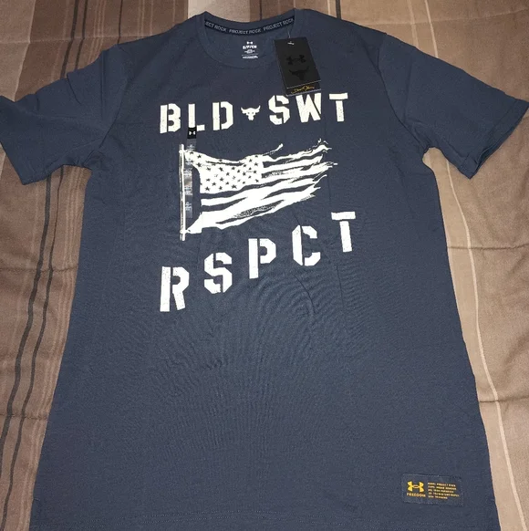 Men's Under Armour Project Rock Vet Day Respect Graphic Tee S