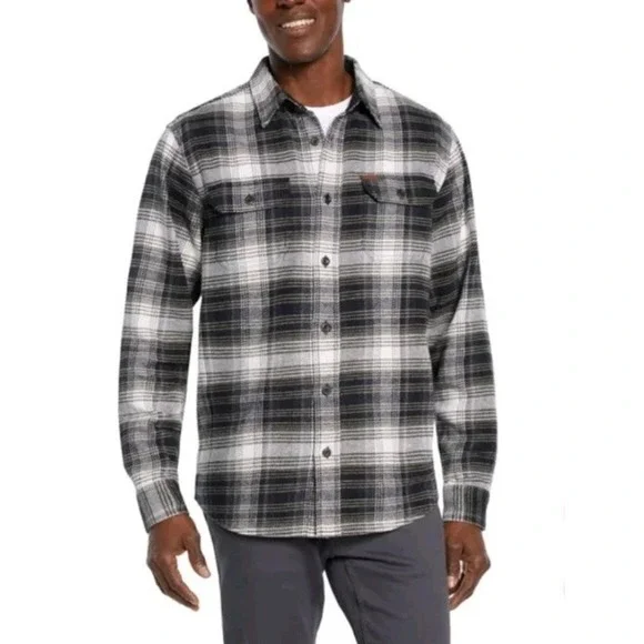 Orvis Men's Flannel Long Sleeve Shirt‎ /Size Medium / Gray / NWT