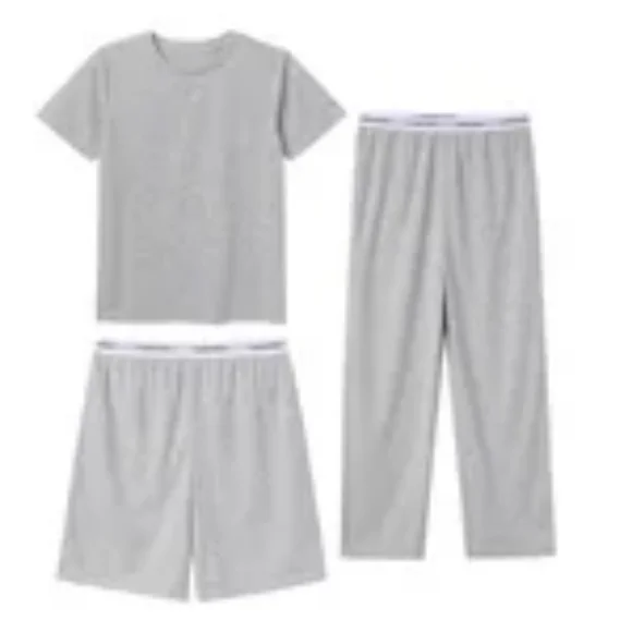 Calvin Klein Youth 3-piece Ribbed Pajama Set