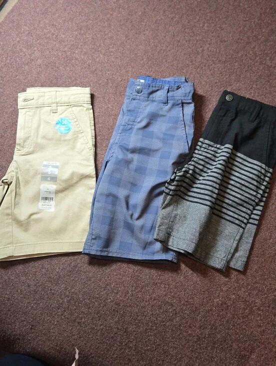 Boy's Shorts Lot Size 6/7 Carter's New Used Distortion Mic Ros