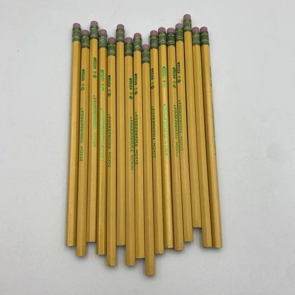 Lot of 16 Dixon Ticonderoga HB-2 Soft‎ Unsharpened Pencils