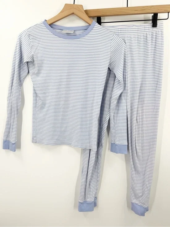 Lake Pima Cotton Blue White Striped Pajama Set