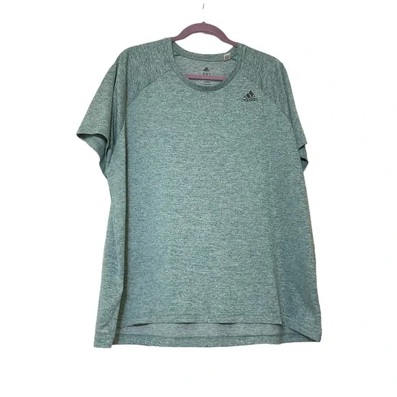 adidas Teal Marled Short Sleeve Tee Shirt Mens‎ Size 2XL
