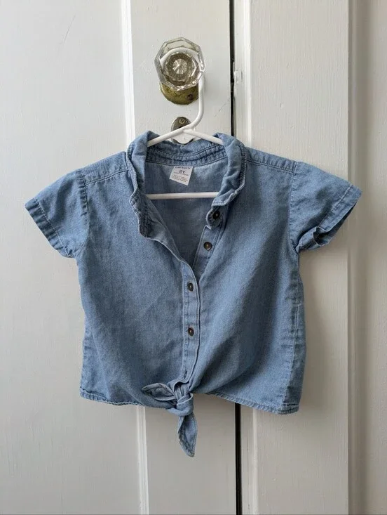 Carter's 2T Denim Short Sleeve Top