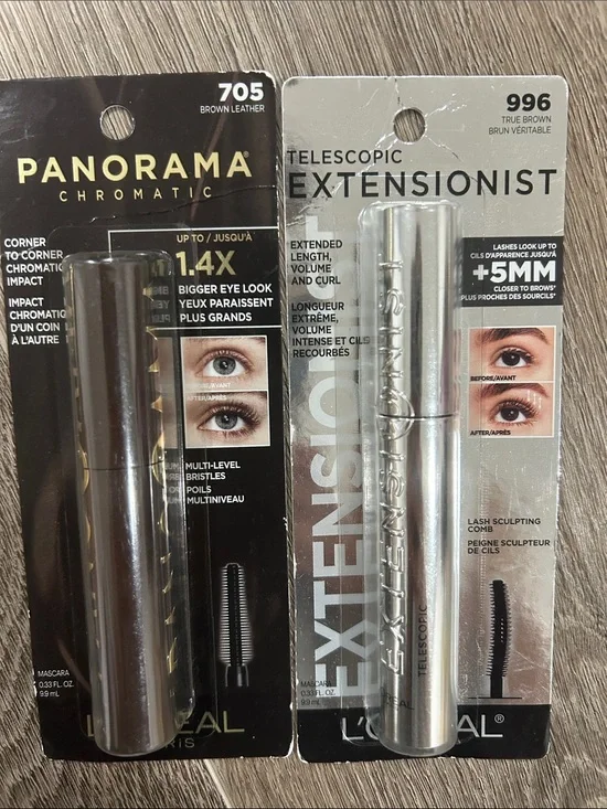 2X L'Oreal Panorama Chromatic & Extensionist Mascara Duo - Brown