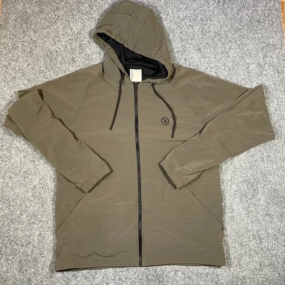 Vuori Elevate Kore Jacket Mens Medium Olive Green Performance Raglan Active