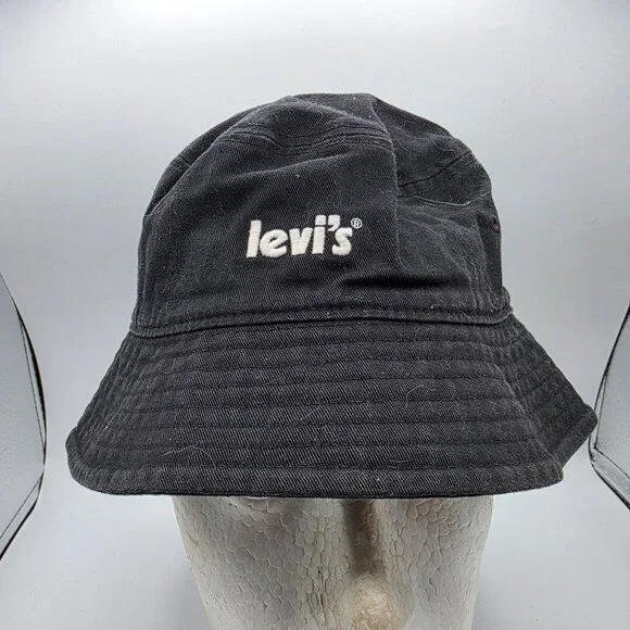 Levis Bucket Hat Unisex Black Casual Headwear Outdoors Walking Summer Fashion