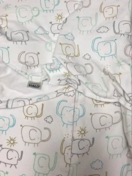 Halo Sleepsack and Swaddle Elephant  Back is Best Size NB 0-3 months