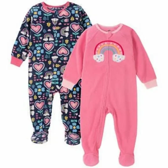 Kids Headquarters Kids' 2-pack Blanket Sleeper, Dark Pink