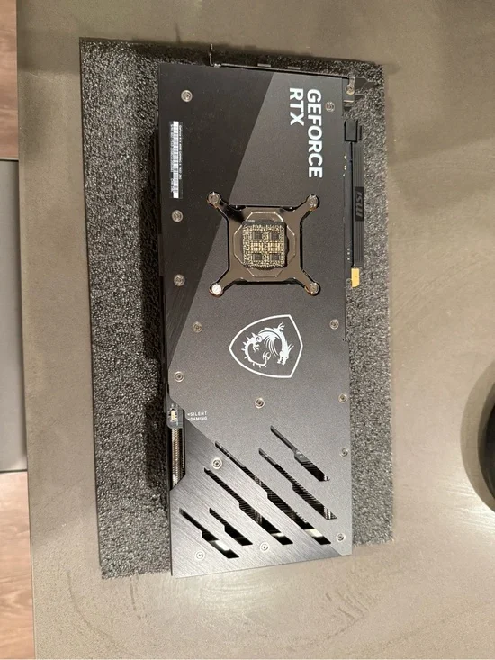 MSI GeForce RTX Graphics Card Black/Silver Backplate
