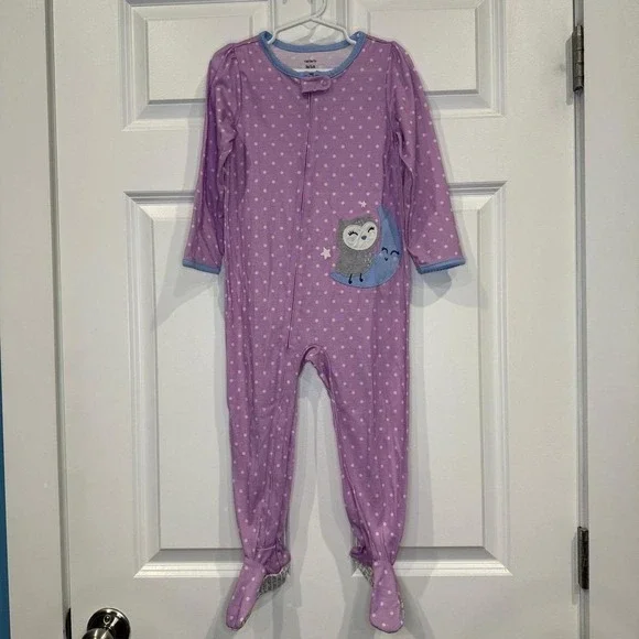 Carters Girls Owl Footie Pajamas Size 3T‎