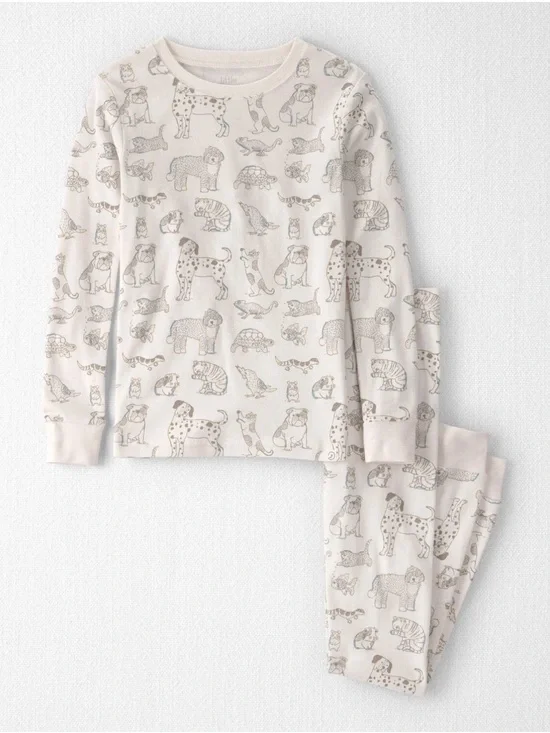 Carter's Cream Kids Animal Print Pajama Set