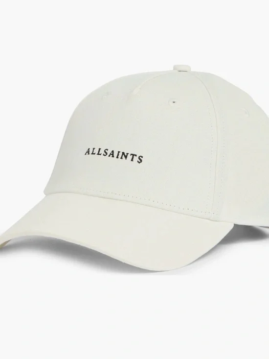 AllSaints White Logo Baseball Cap unisex
