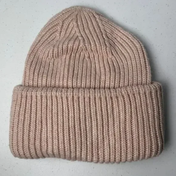 Anthropologie Wool Blend Ribbed Beanie Hat Cozy Winter