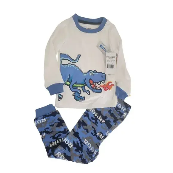 2T New Dream life Dino PJ set