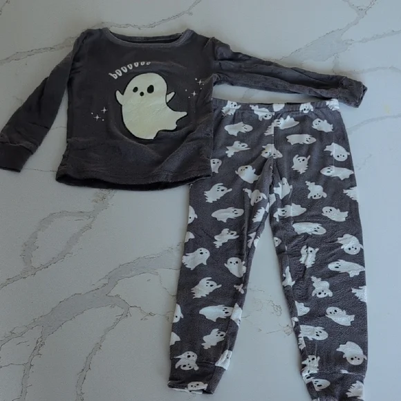 Ghost Print Pajama Set 4T