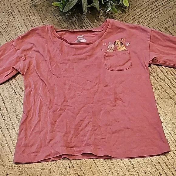 Long Sleeve dog and cat shirt size 5 Carters
