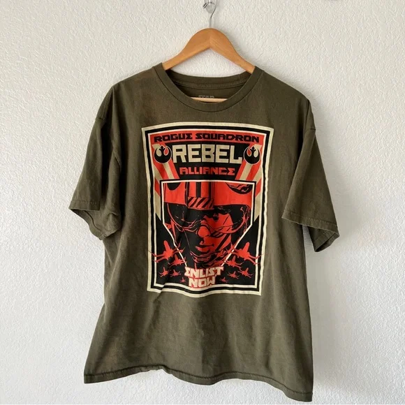 Star Wars Rebel Alliance Enlist Now Rogue Squadron Graphic Tee Size XL
