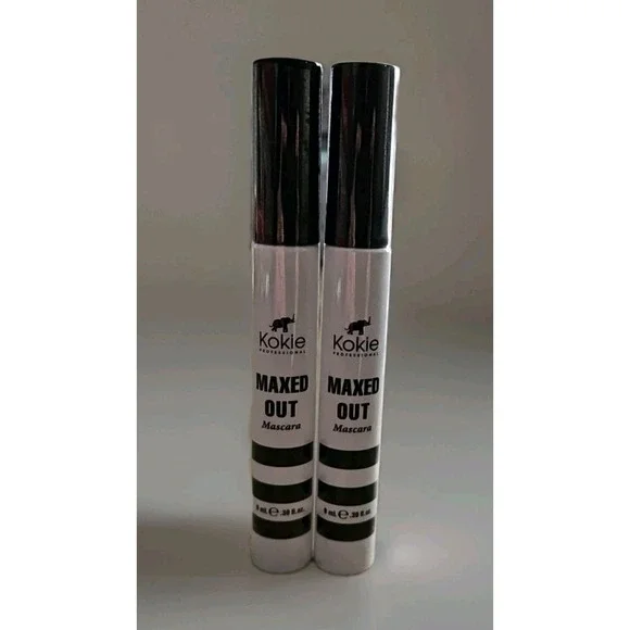2X Kokie Cosmetics Maxed Out Lash Mascara, MA579 Jet Black