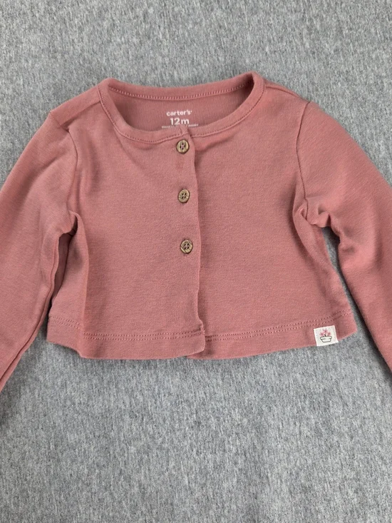 Carter's Light Orange Long-Sleeve Baby Cardigan  12 M
