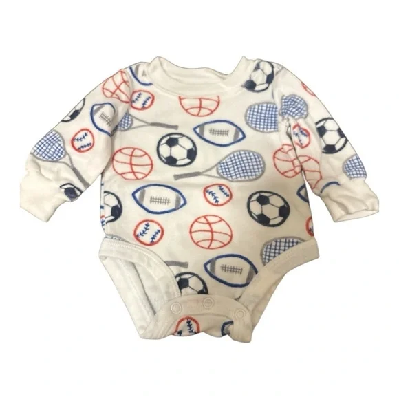 Carter's Red and White Sports Print Bodysuit