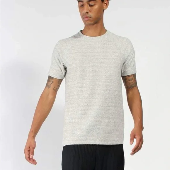 Wings + Horns Men’s M Terry Short Sleeve Tee Gray