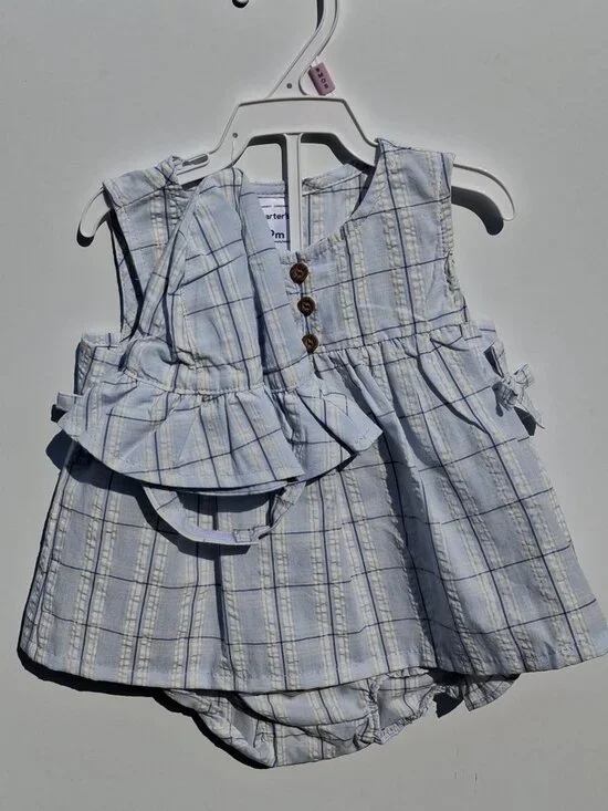 Baby Girl Carter's 3-pc. Gingham Hat, Top & Shorts Set