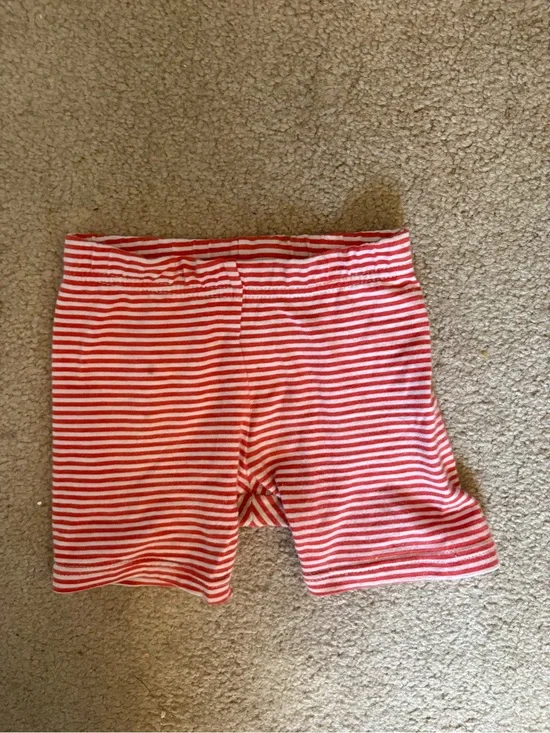Carter's Orange and White Striped Knit Shorts