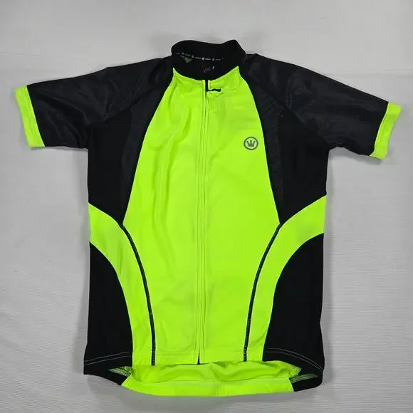 NWT‎ Canari Killer Yellow Short Sleeve Coronado Cycling Jersey Men's Size Large